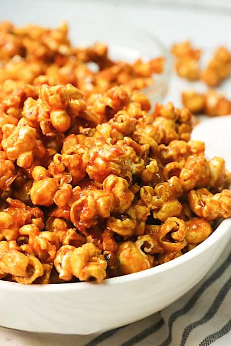 Popcorn magic covered in sweet caramel.
