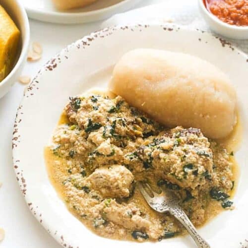 Soup and fufu for African comfort food