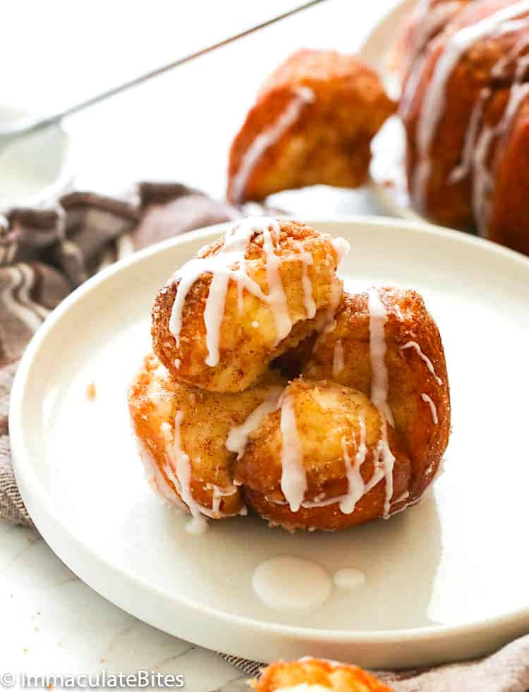 Balls of pure joy in the form of cinnamon bread drizzled with a sweet glaze.