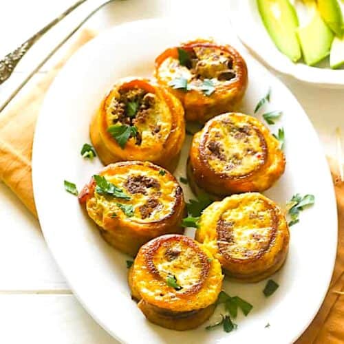 Serving up a plateful of amazing stuffed plantains.