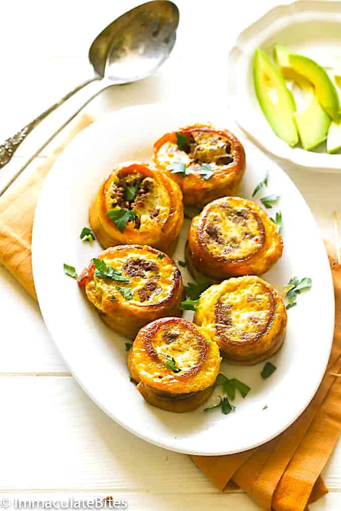 Serving up a plateful of amazing stuffed plantains.