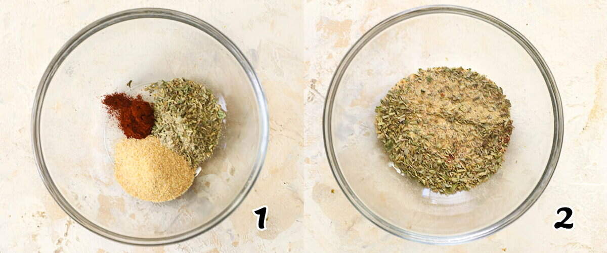 Mix the seasonings.