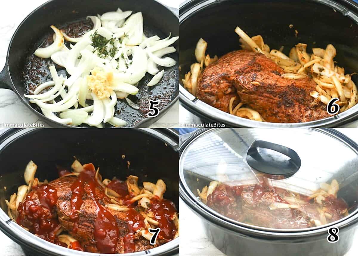 Saute the aromatics, load the Crock-Pot, and simmer for 4-8 hours.