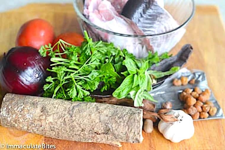 The ingredient list.