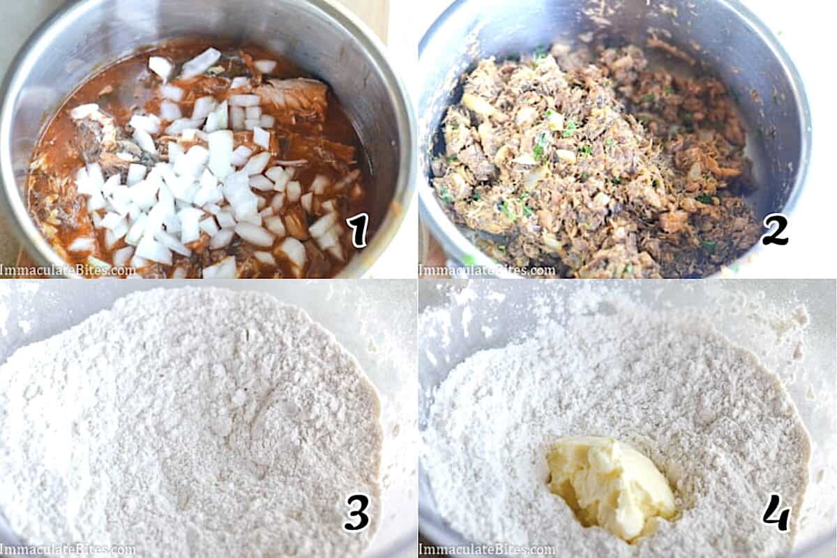 Make the filling, then the dough.