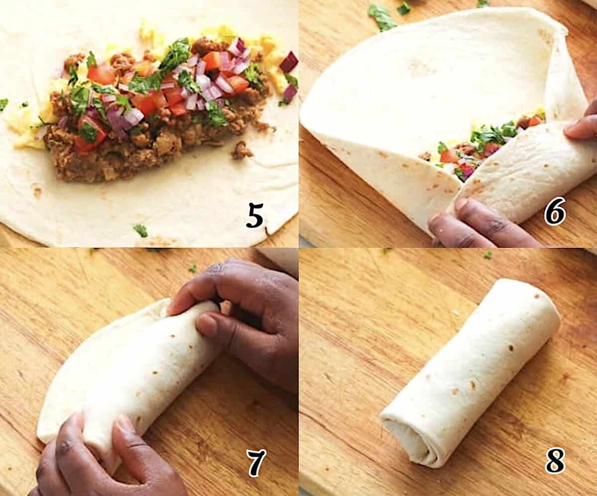 Fill and roll the tortillas.