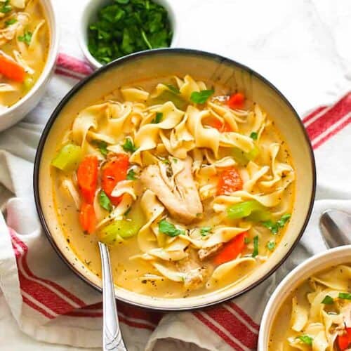 Serving up a pot of soul-satisfying chicken noodle soup.