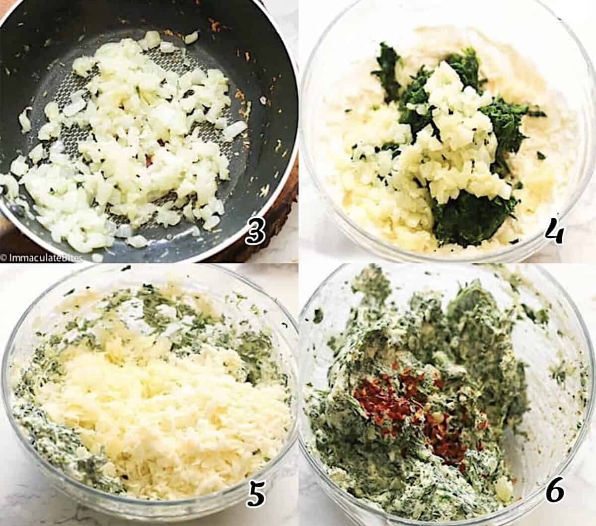 Saute the aromatics, and mix the ingredients.