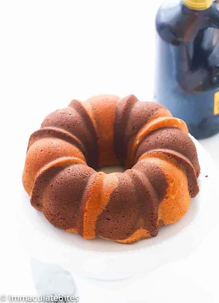 A baked and rum soaked cake.