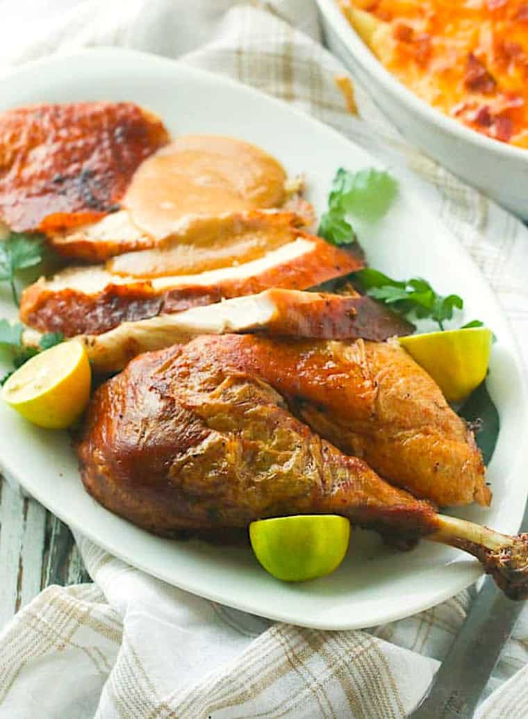 Serving up spicy roasted turkey for the holidays.