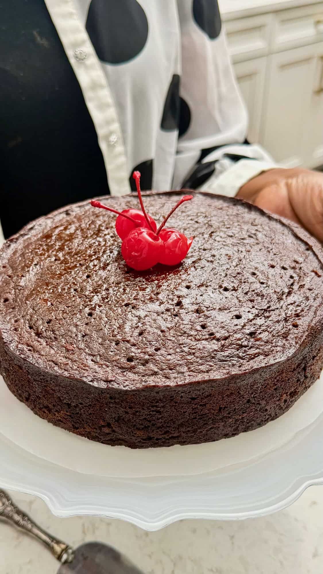A Caribbean holiday fruit cake ready to serve.