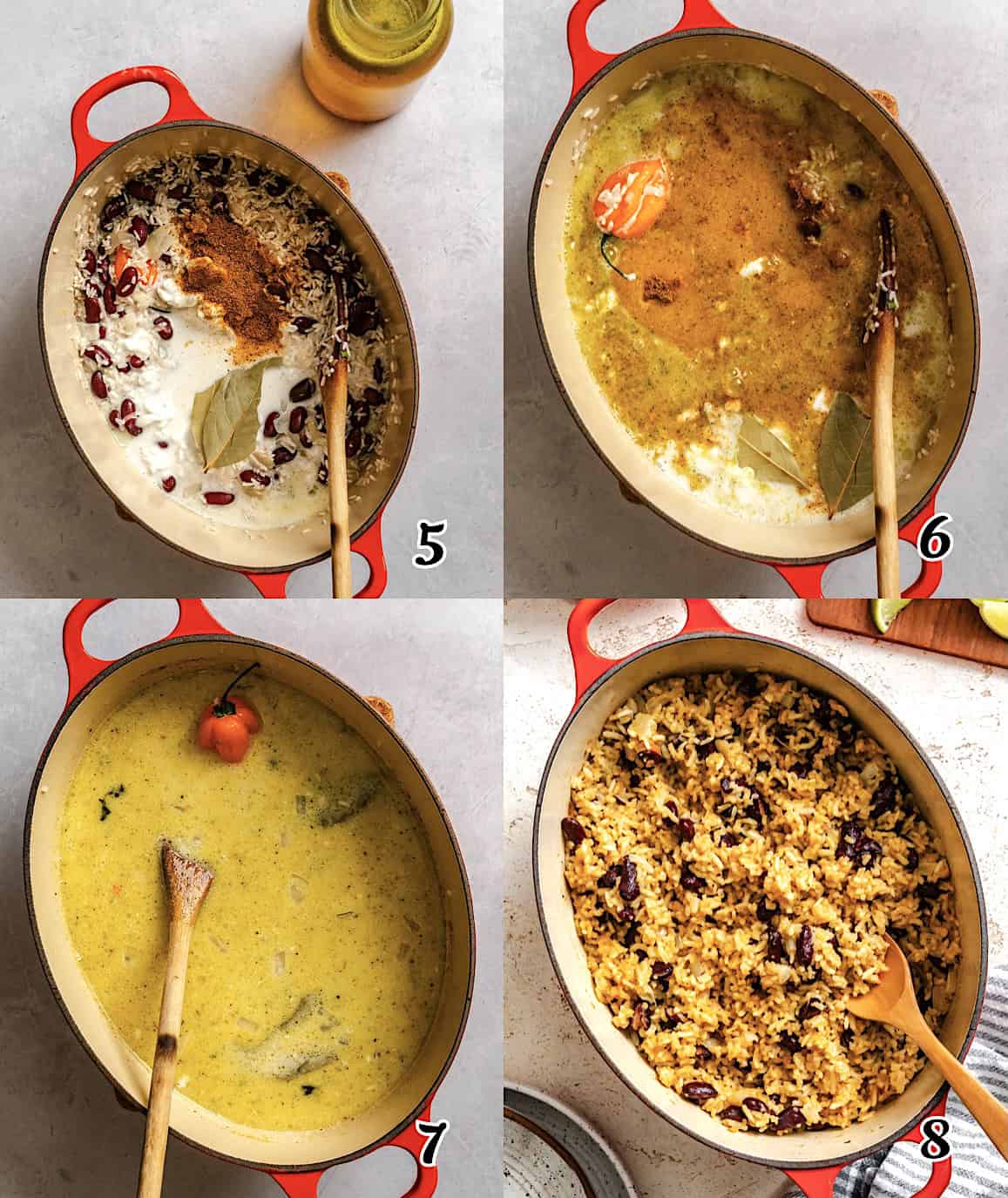 Stir in the liquids and seasonings, then simmer until done.