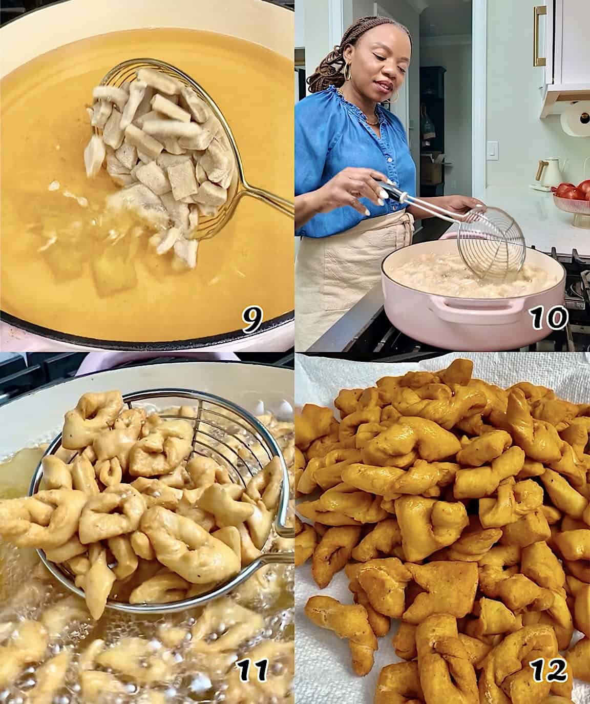 Fry them, drain the oil, and enjoy.