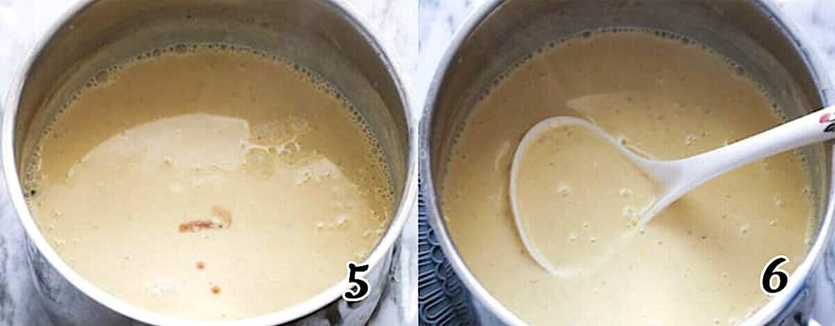 Add the vanilla, heat slightly, and serve.