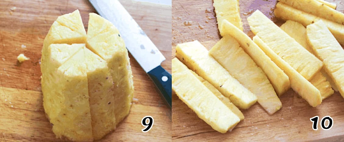 Or cut into wedges, and optionally dice.