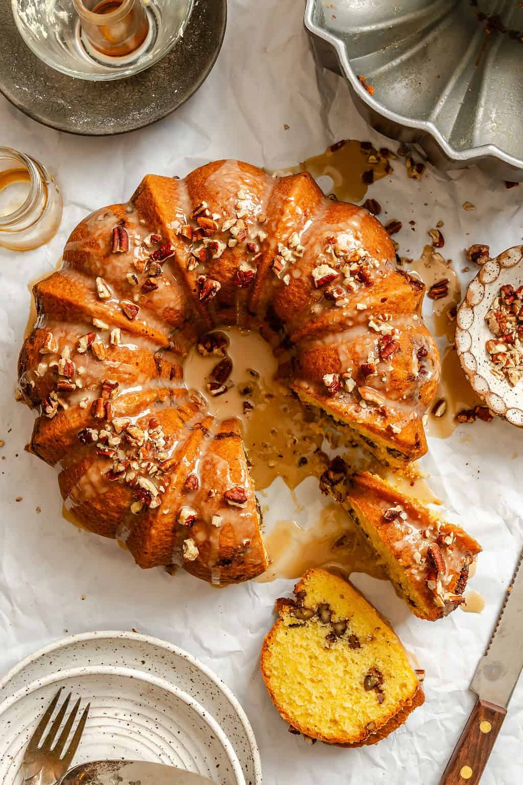 A sweetly decadent Sock it to Me Cake perfect for the holidays.