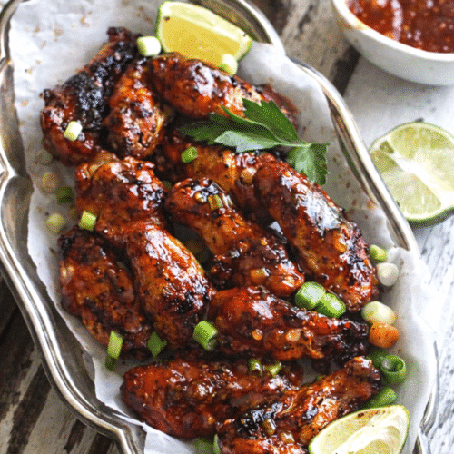 Serving up sticky wings for Super Bowl tailgating.