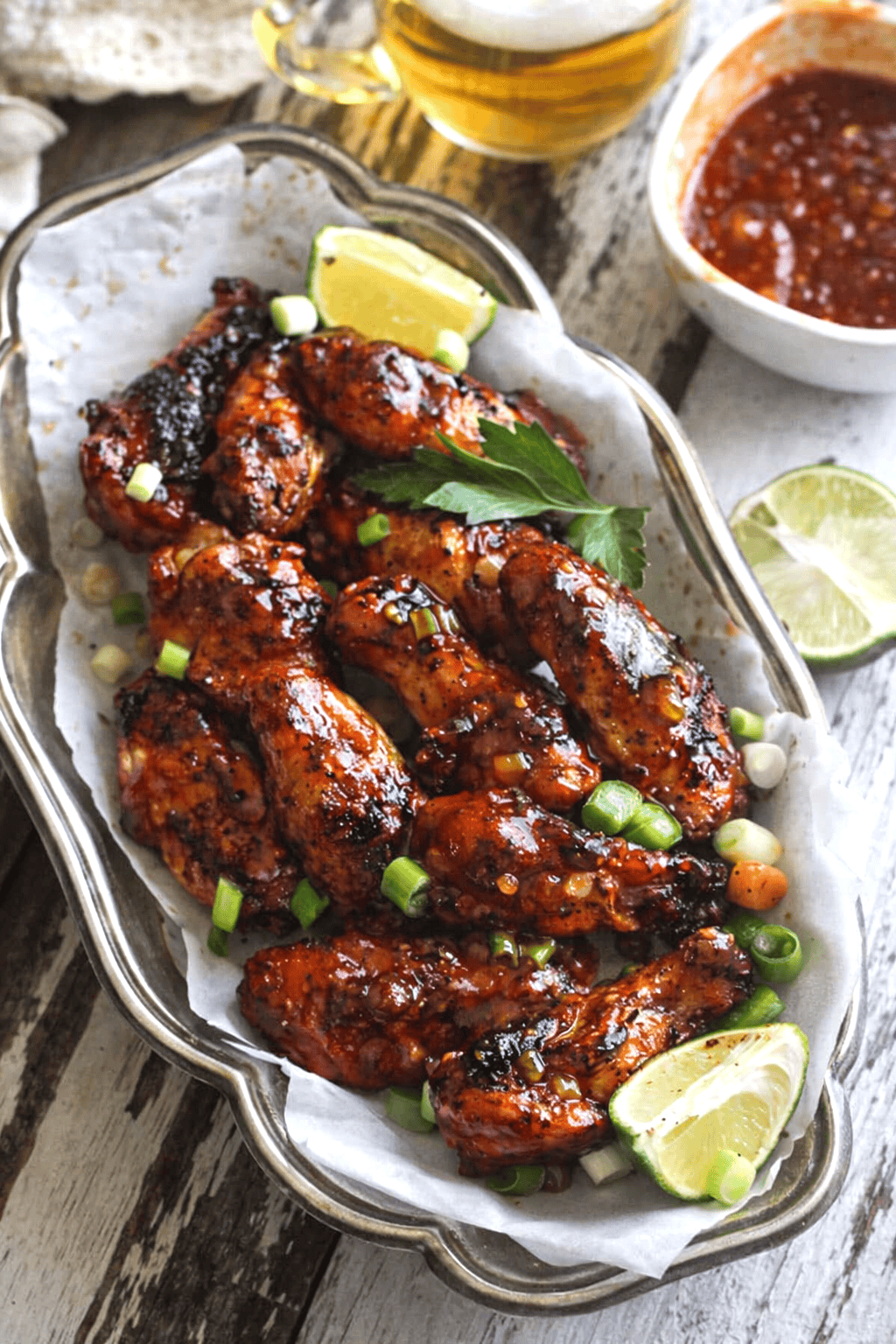 Serving up sticky wings for Super Bowl tailgating.