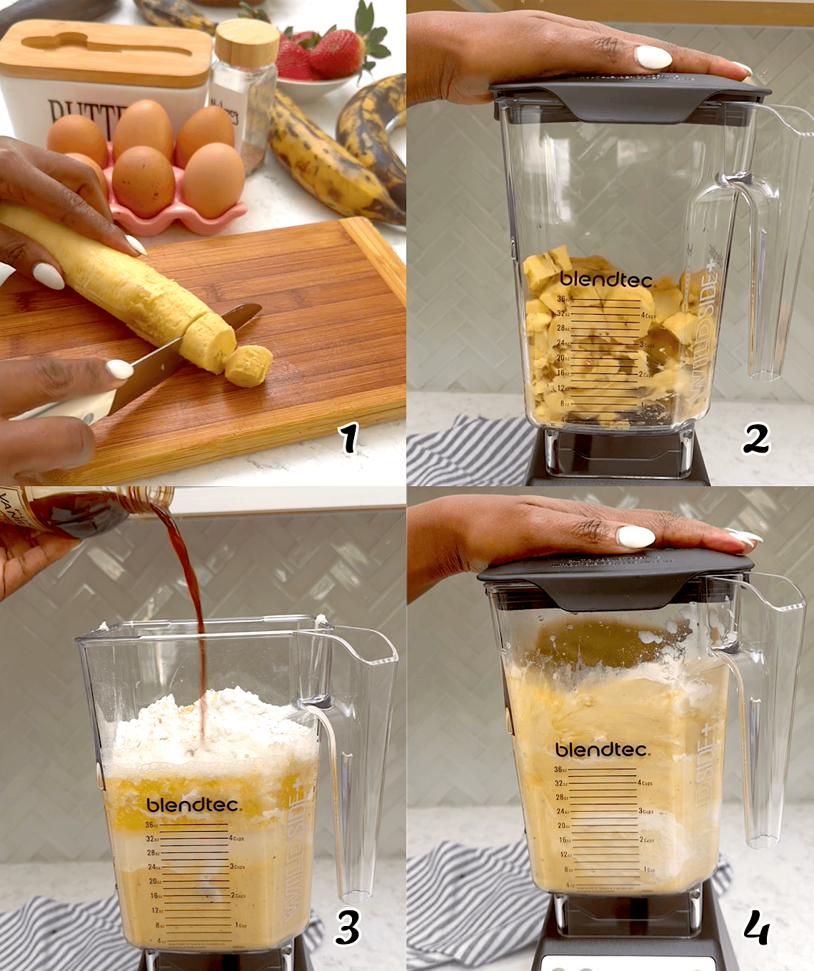 Chop and puree the ingredients.