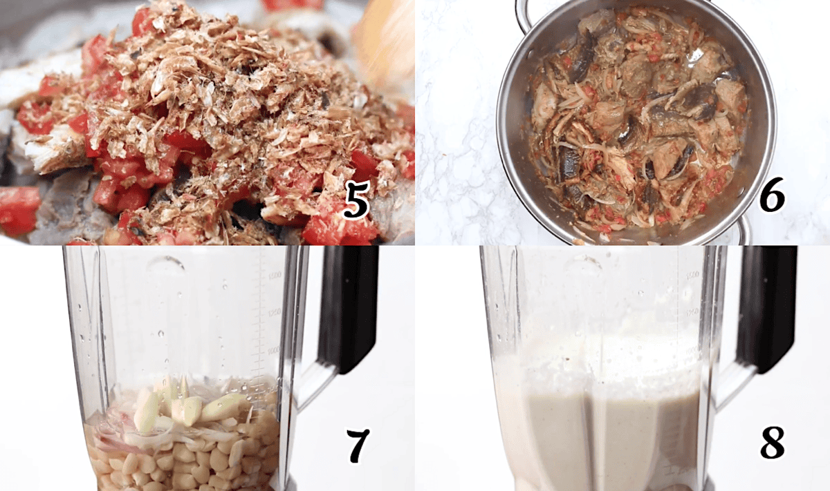 Add the tomatoes, crawfish and other seasonings.