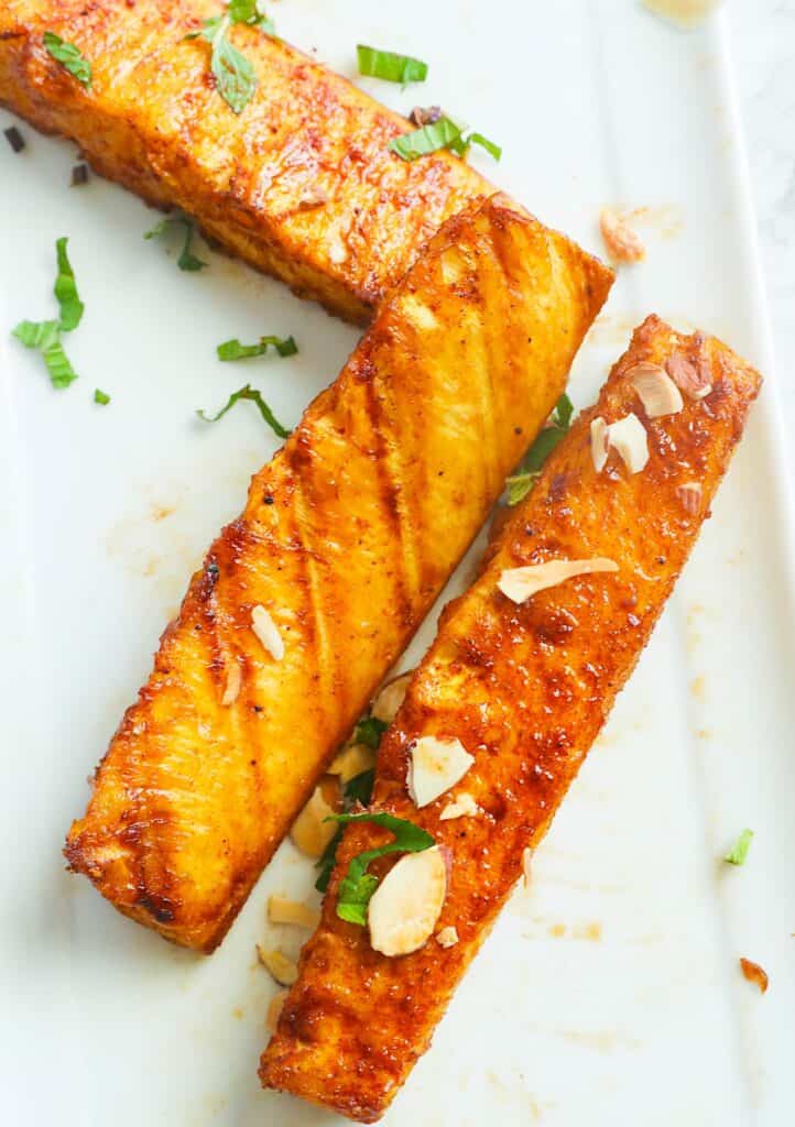 Getting ready to enjoy caramelized grilled pineapple for an incredible side or dessert.