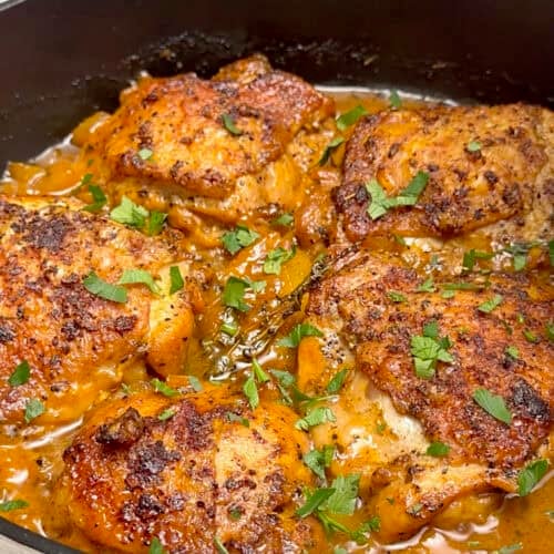 Sweet and savory pineapple chicken fresh from the oven and ready to serve.