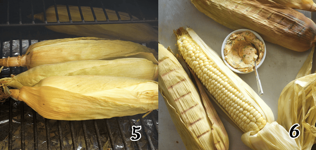 Peel back the husks, slather with herbed butter, smoke a little longer, and enjoy.