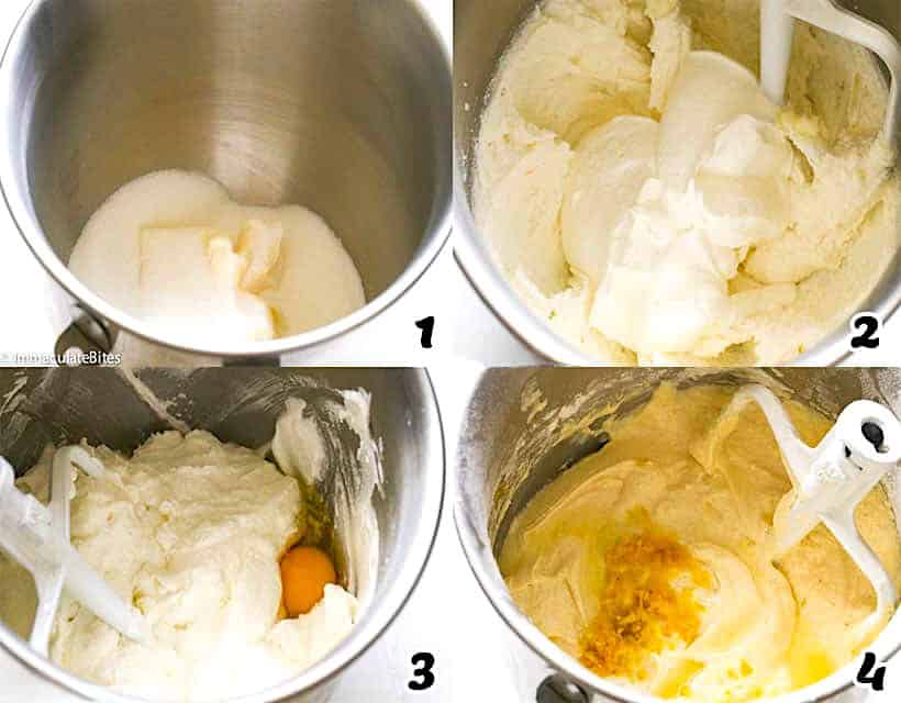 Cream the butter and sugar, add the sour cream, then beat in the eggs.