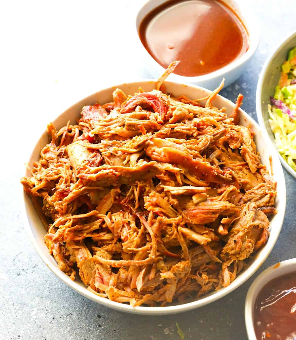 Pulled pork ready to enjoy with a deliciously smoky twist.