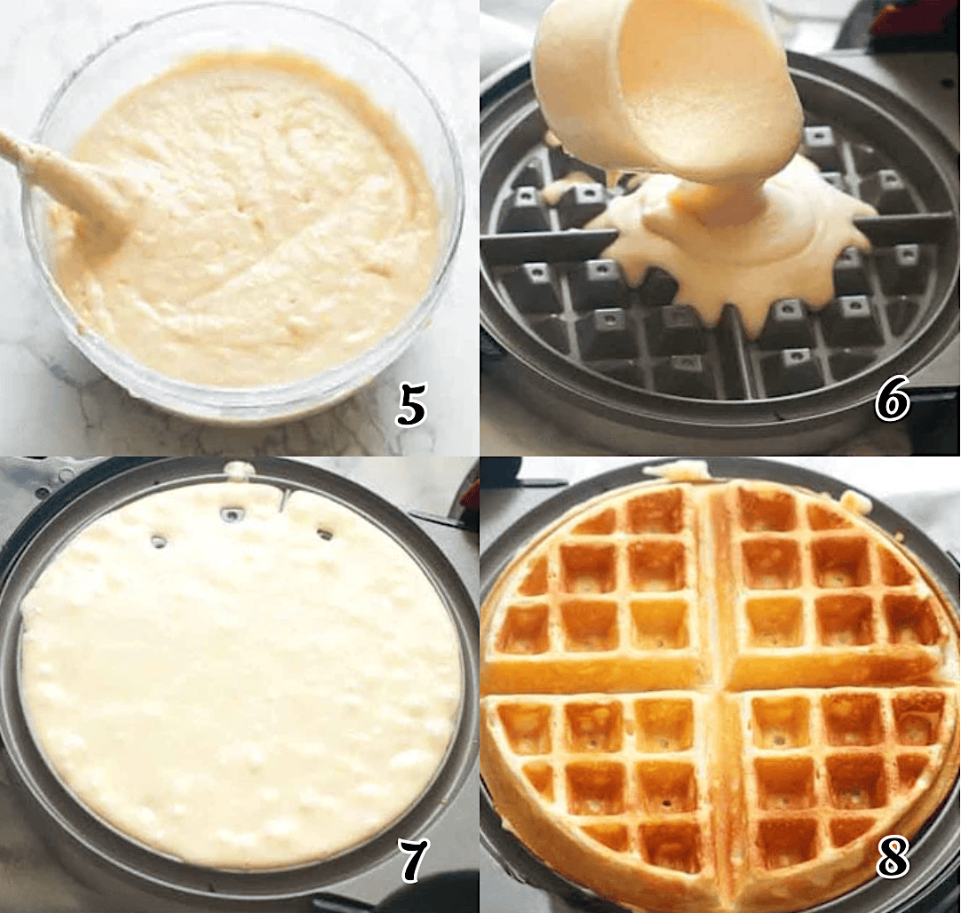 Cook the batter in a waffle maker and enjoy.