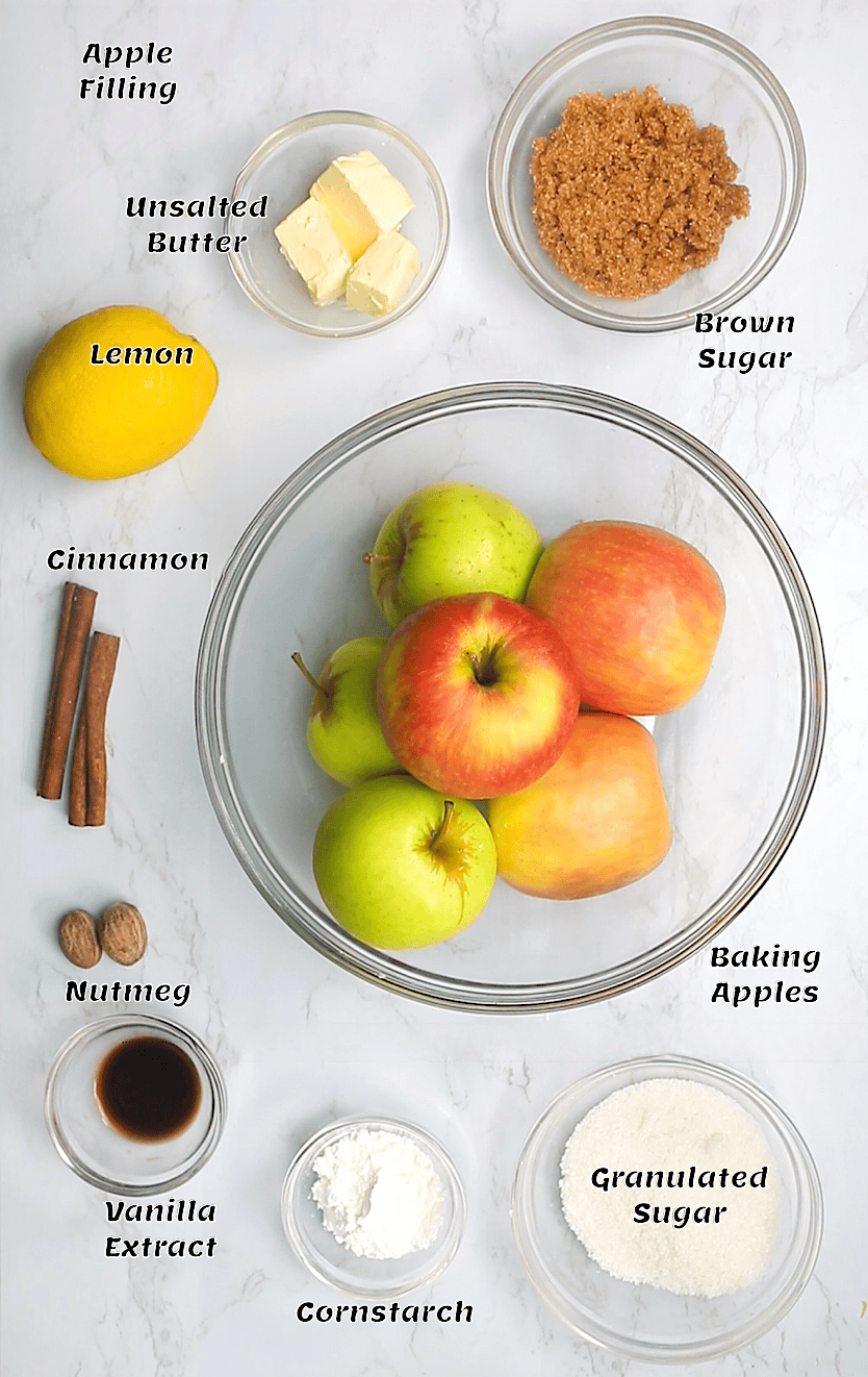 Filling ingredients.