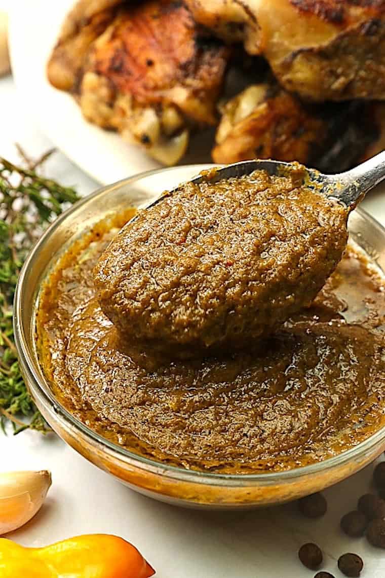 Thick and spicy sauce that pairs perfectly with jerk chicken wings.