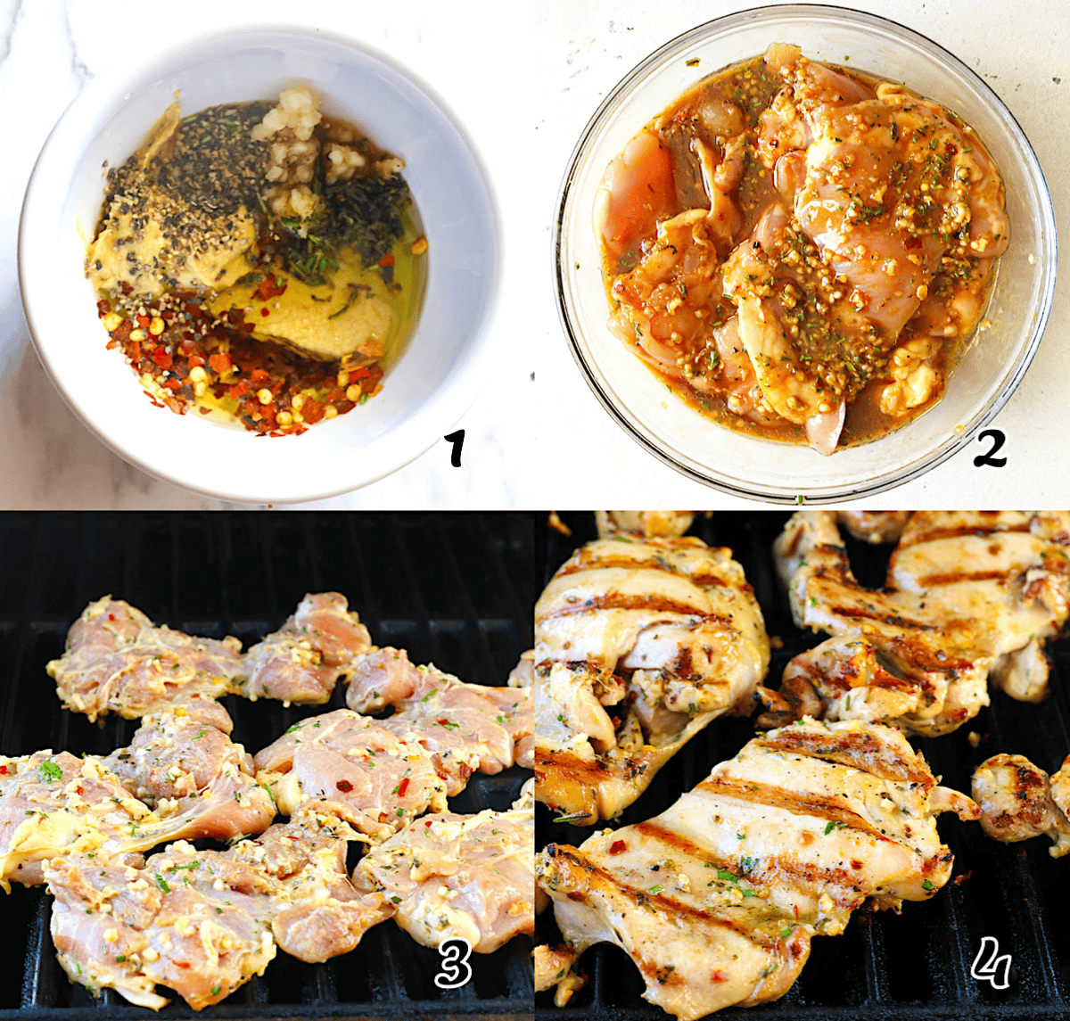 Make the marinade, marinate, and put them on the grill.
