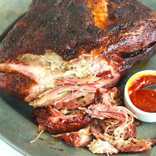 Shredding pork for easy weekly meal prep, sandwiches, or tacos.