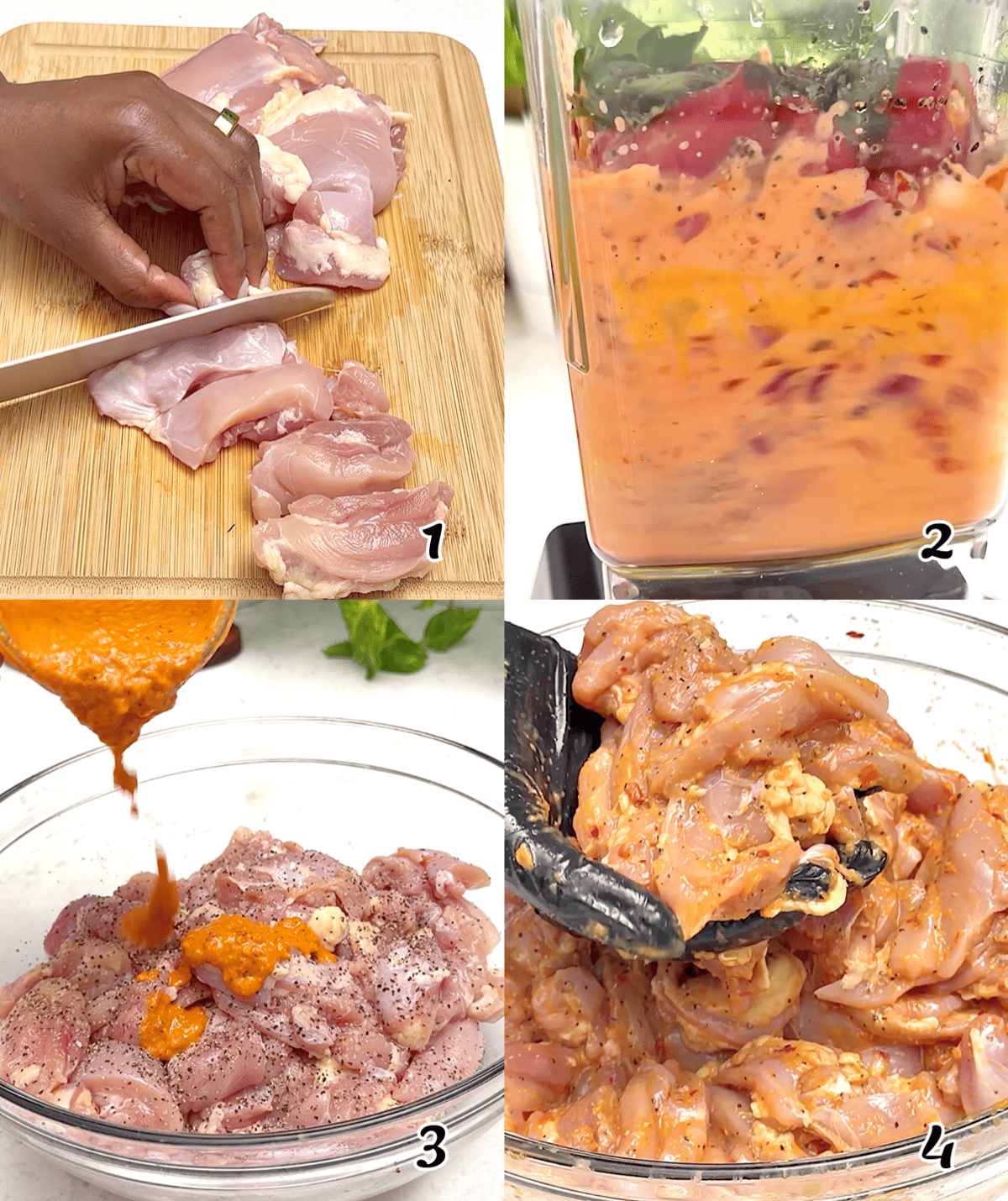 Prep the meat, make the sauce, and add the marinade.