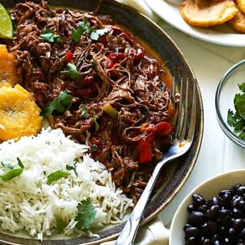 Ropa vieja, Cuban shredded beef, is a savory, soul-satisfying main course.