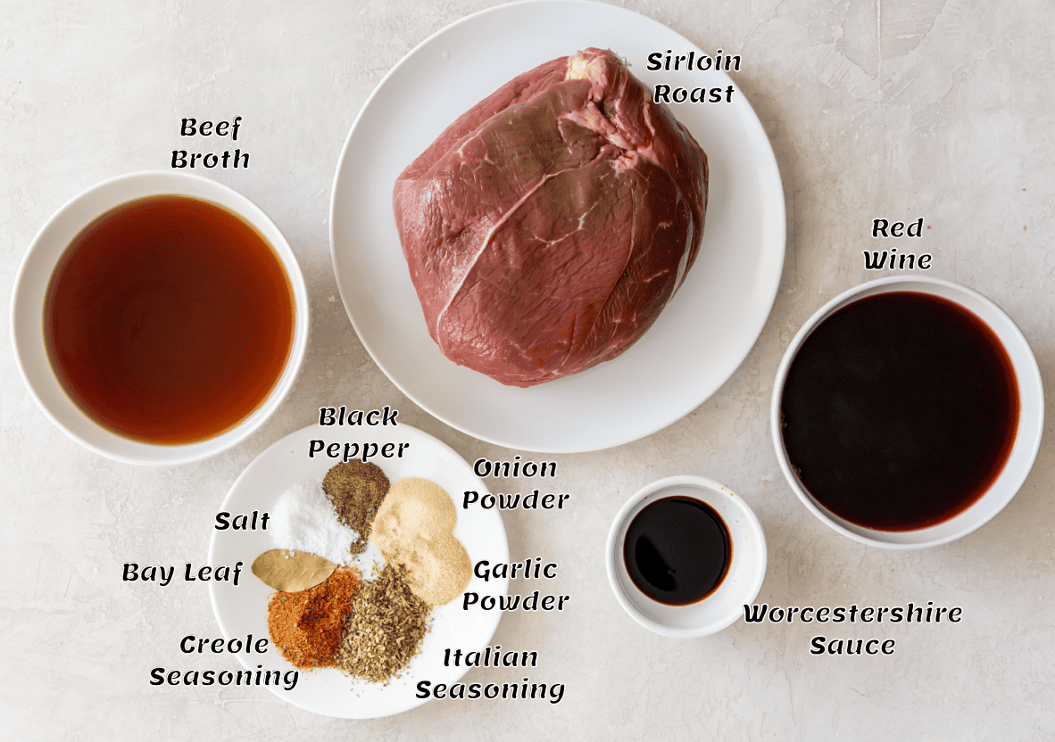 The roast beef ingredient list.