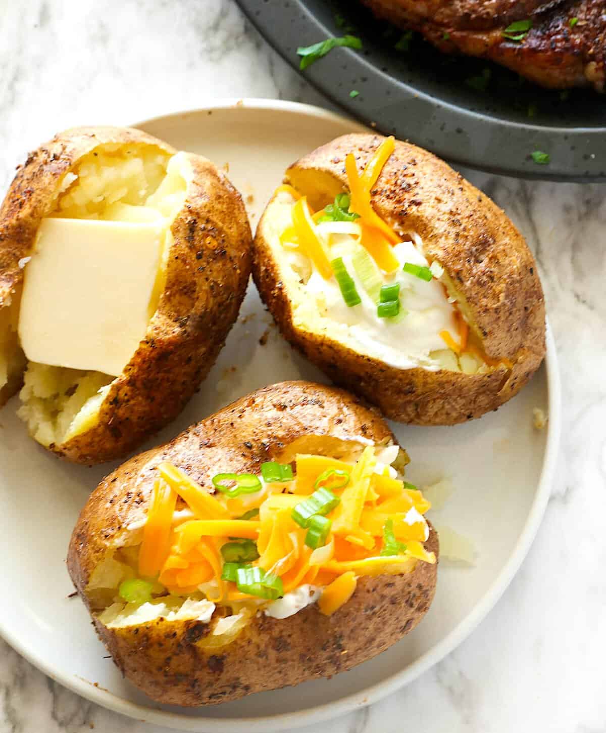 Smoking potatoes for a versatile side. Loaded with your favorite ingredients or just butter and sour cream.