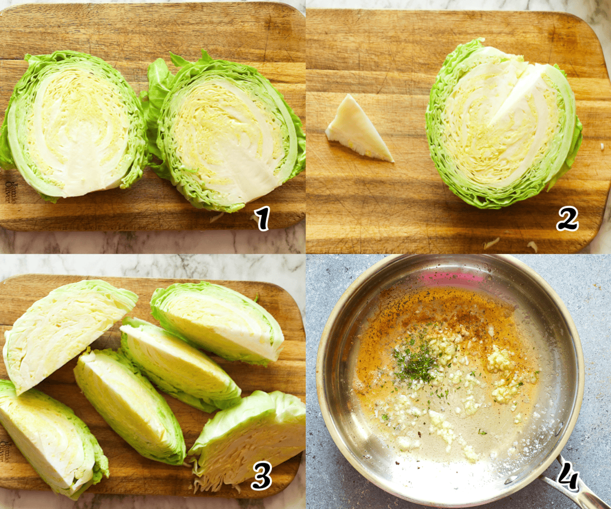 Prep and season the veg.