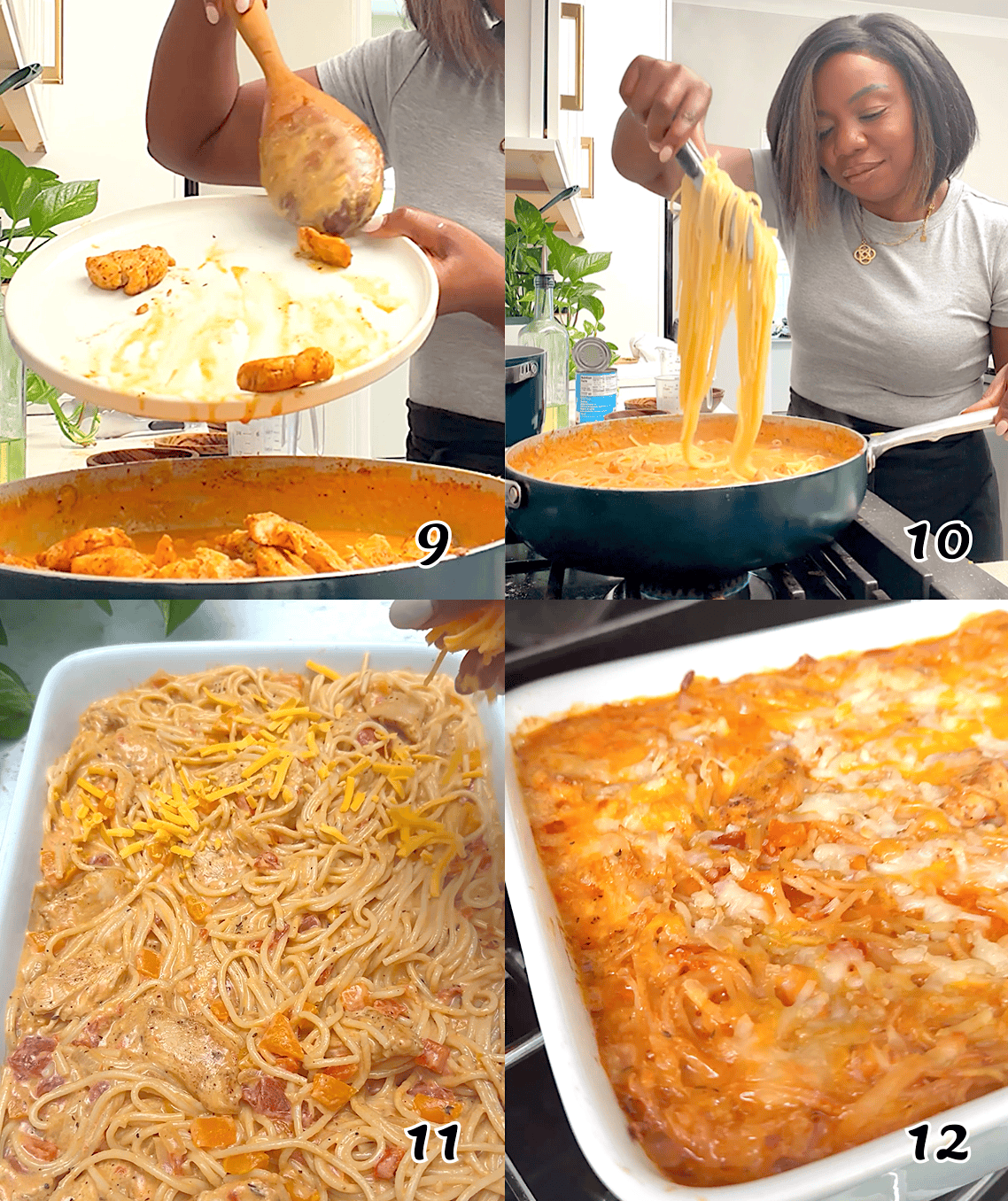 Assemble, add the cheese, and bake until bubbling.