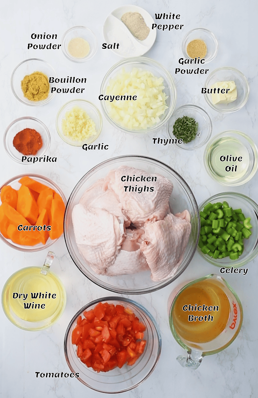 The ingredient list.