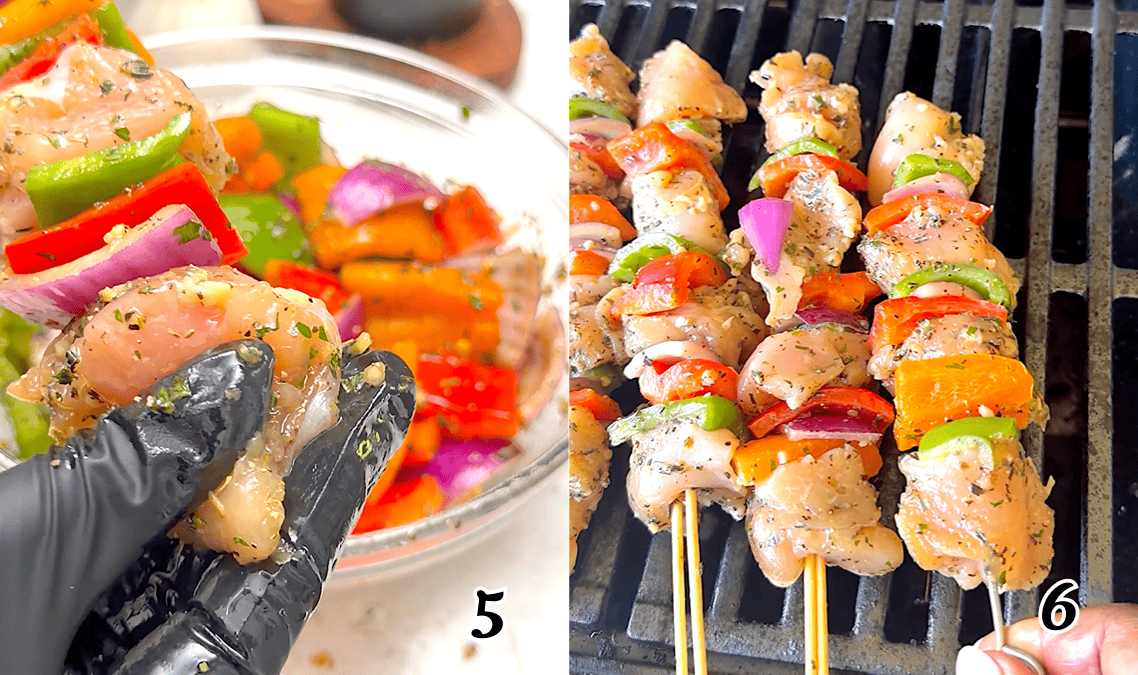 Thread the skewers and grill away.