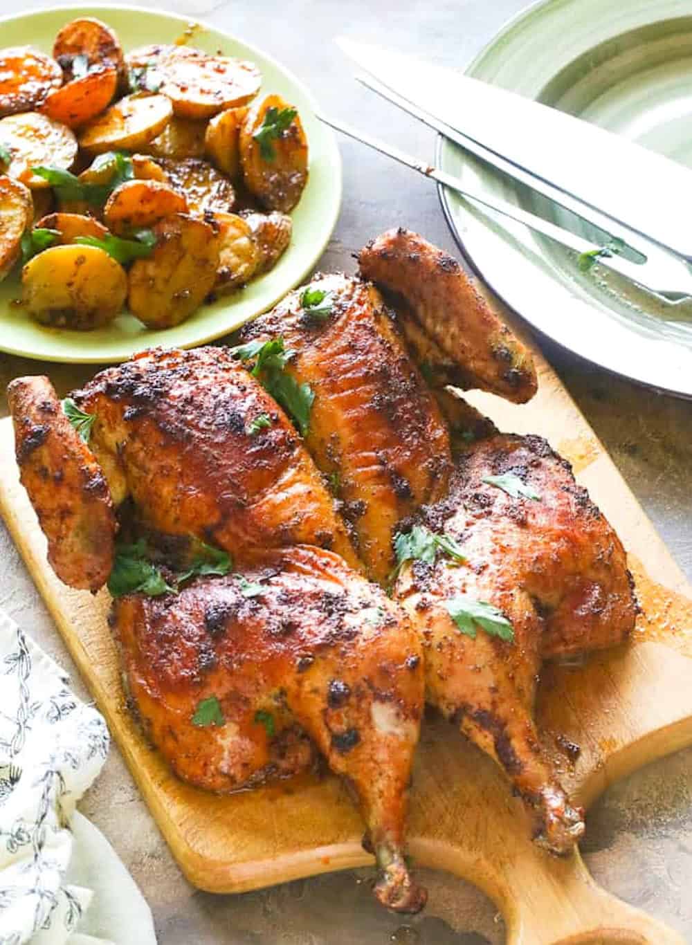 Make an easy spatchcocked chicken even better with homemade poultry seasoning.