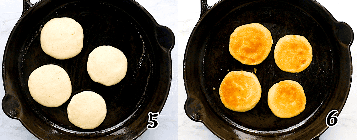 Cook them on a griddle or cast iron skillet.