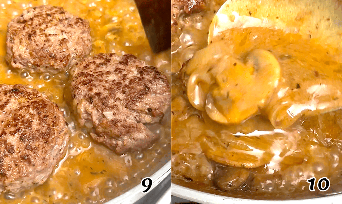 Put the patties back in the sauce and simmer until tender.