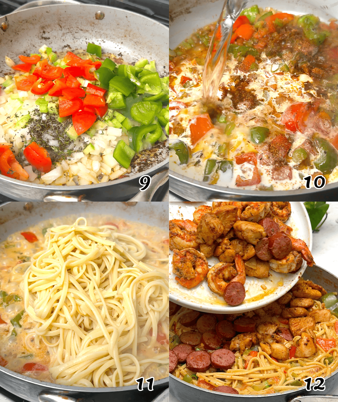 Saute the aromatics, make the sauce, add the pasta and proteins, and enjoy.