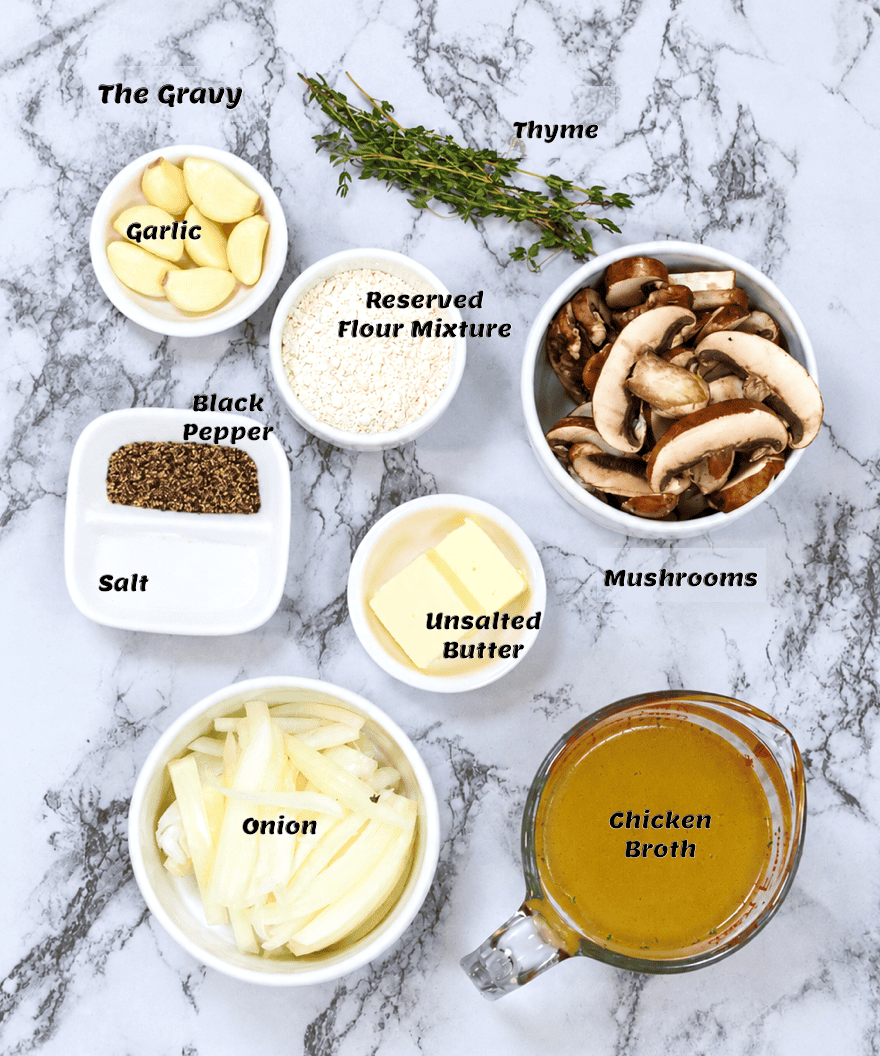 The gravy ingredients.