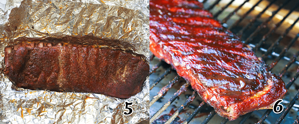Wrap them in foil, slow cook them, then smother them with BBQ sauce and finish smoking.