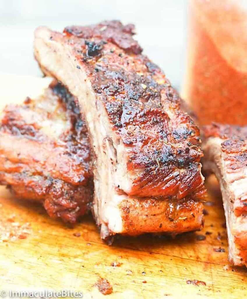 Sliced and ready to enjoy, baby back ribs make a great appetizer for Game Day or main course for New Year's.